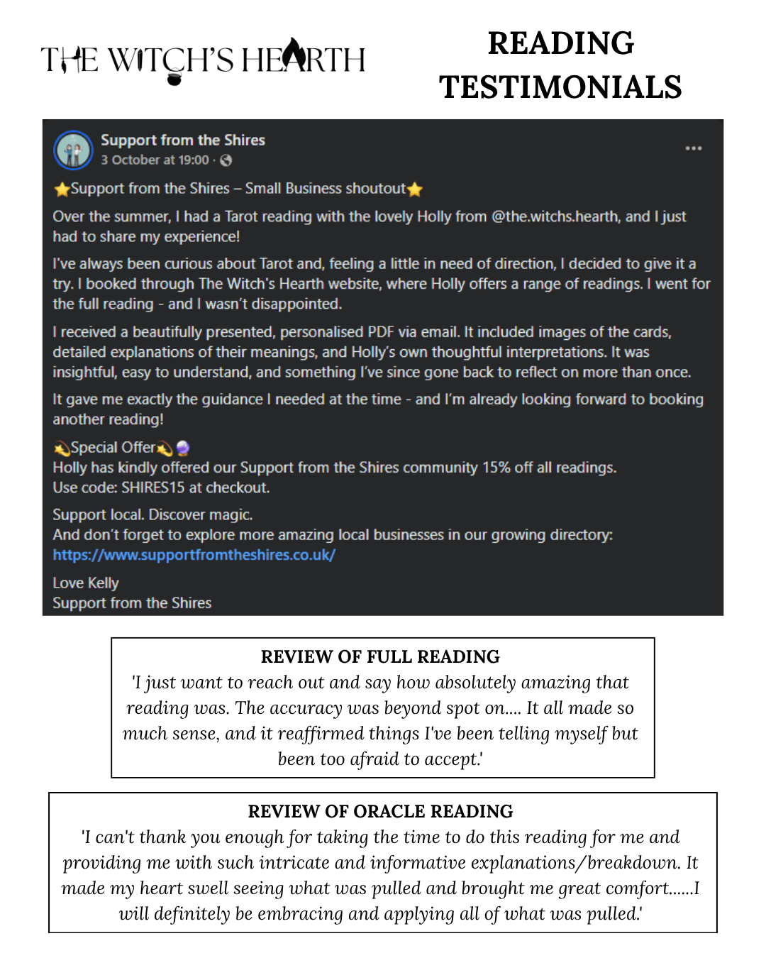 2 Card Reading - The Witch’s Hearth Ltd