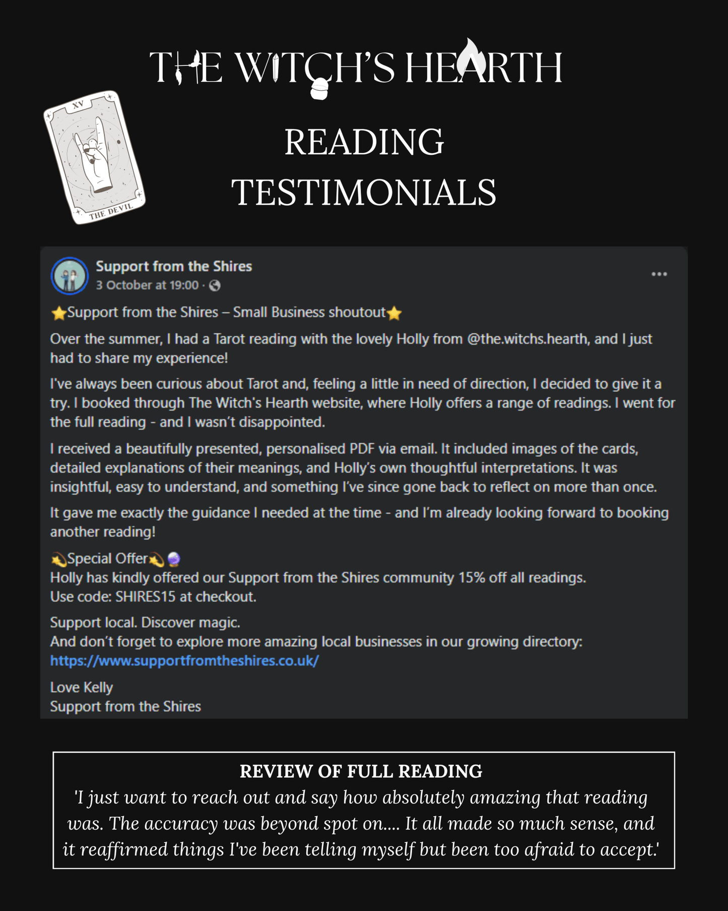Shadow & Insight Reading - The Witch’s Hearth Ltd
