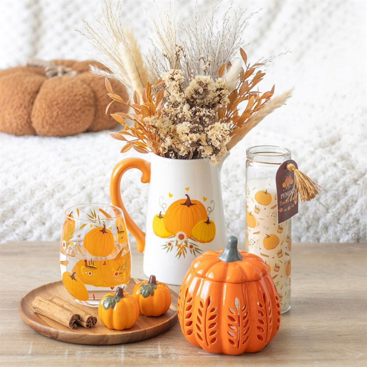 Orange Leaf Cut Out Pumpkin Wax Warmer