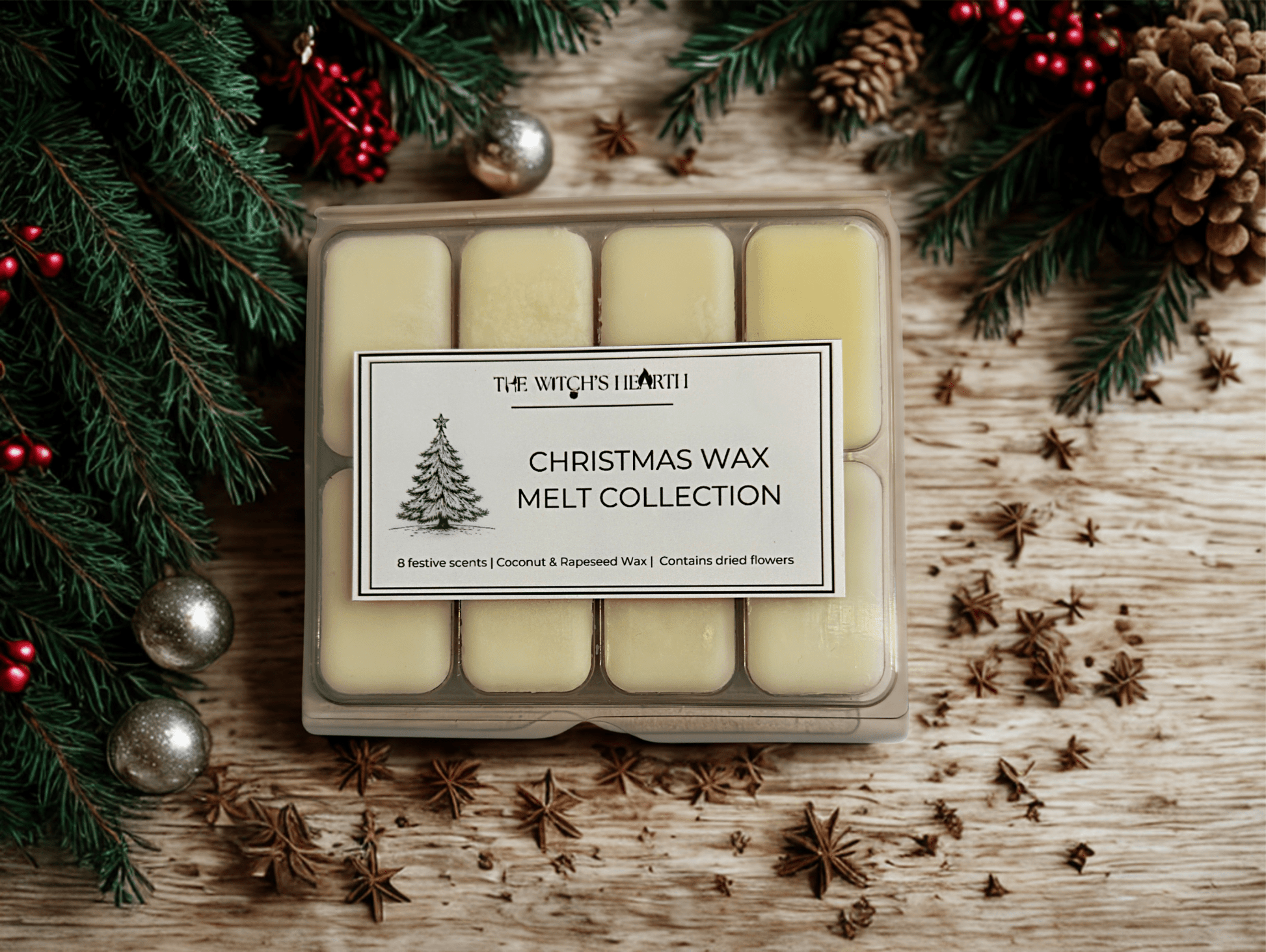 Christmas Wax Melt Collection – 8 Festive Scents - The Witch’s Hearth Ltd