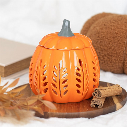 Orange Leaf Cut Out Pumpkin Wax Warmer