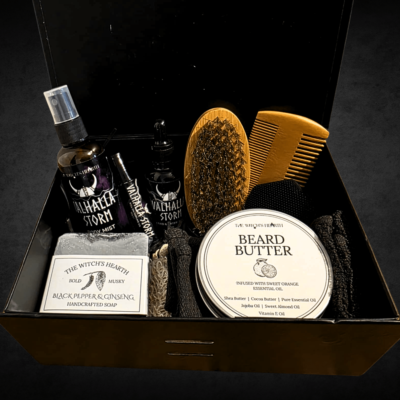 Valhalla Storm Men’s Beard & Grooming Gift Set - The Witch’s Hearth Ltd